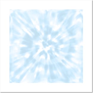 Light Blue Tie Dye - Pastel Blue Posters and Art